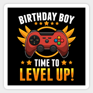 Birthday Boy Time To Level Up Funny Gamer Gift Magnet